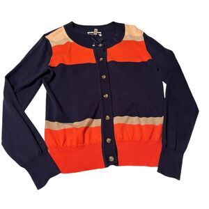 G.H. Bass & Co. colorblock striped cardigan Womens Size Medium NEW‎
